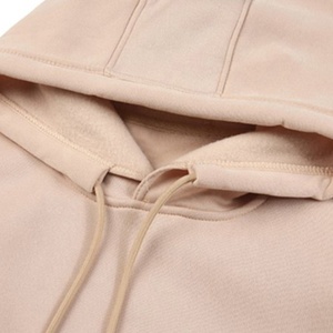 Venta al por mayor personalizado de los hombres Slim Fit Pullover Hoodie 100% algodón impermeable Anti-Shrink bordado de punto de diseño liso patrón sólido - Product Image 1