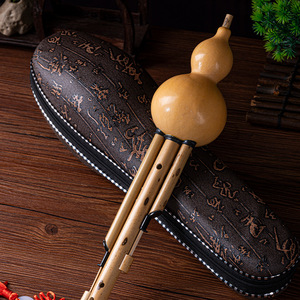 ขลุ่ยไม้ไผ่ลายดอกบัวและลายตาฟีนิกซ์ขายส่ง มาพร้อมกล่องแยกสำหรับระดับการเล่นที่แตกต่างกัน - Product Image 4