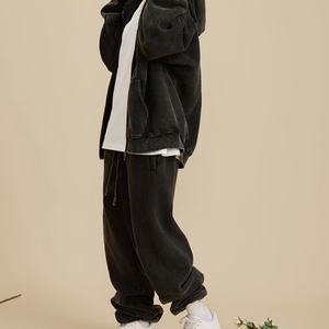 เสื้อฮู้ดทรงหลวมสไตล์สตรีทแวร์ ผ้าคอตตอน 100% ระบายอากาศได้ดี เป็นมิตรกับสิ่งแวดล้อม ซิปหน้า ลวดลายย้อมสีแบบ Heavyweight Acid Wash  รับสกรีนโลโก้ตามสั่ง สำหรับฤดูใบไม้ร่วง - Product Image 3