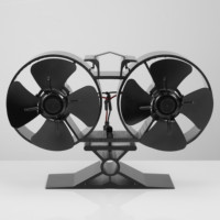 Lianliang — poêle à double moteur pour l'intérieur, brûleur de bois, 8 lames, ventilateur silencieux à double tête, poêle à chaleur