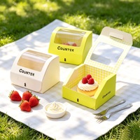 Scatola Personalizzata in Carta Kraft per Torte con Finestra, Confezione da Asporto per Torte Svizzere e Cupcake