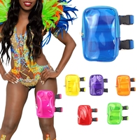 Nouveauté 2026 : Sac de Cuisse Transparent Bleu Grande Capacité avec Logo Personnalisé – Idéal pour le Carnaval et la Mode (Sac Banane)