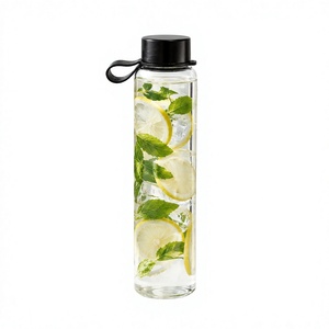 Bouteille d'eau en verre borosilicate faite à la main de 750 ml, sans plomb, réutilisable, anti-fuite, vente en gros - Product Image 2