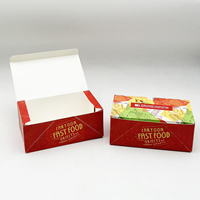 Caja de Embalaje para Comida para Llevar de Restaurante, Personalizada con Logotipo y Diseño Impreso, para Papas Fritas, Hamburguesas, Pollo Frito