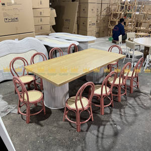 Juego de Mesa de Comedor de Ratán Rectangular y Ovalado en Oferta, Mesa de Fiesta al por Mayor para Uso en Exteriores, Parques y Hoteles - Product Image 5