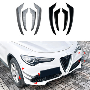 Alfa Romeo Stelvio Front Bumper Air Vent Grille Cover Carbon Fiber Texture Adhesive Body Stickers 2017+ - Product Image 1