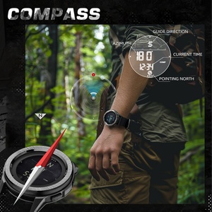 Montre numérique en nylon pour homme NORTH EDGE ALPS, résistante aux chocs, sportive, super légère, boussole extérieure, étanche 50 m, montres-bracelets - Product Image 6