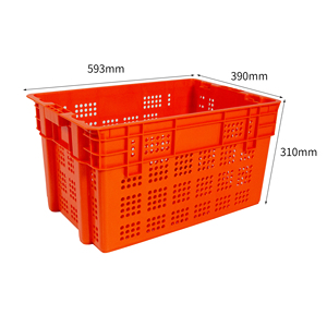 600 nhựa tươi Rau Trái Cây cá lồng nhau Stackable thông gió lưu trữ cam giỏ hậu cần thu hoạch lưới di chuyển thùng - Product Image 1