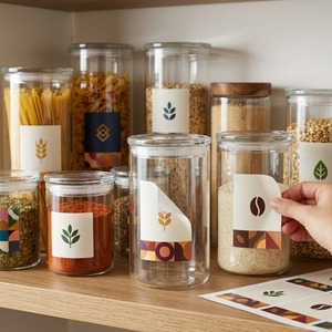Étiquettes adhésives holographiques durables et compostables YSB <span class=keywords><strong>pour</strong></span> emballages écologiques, pizzas, sucettes, aliments <span class=keywords><strong>pour</strong></span> animaux, solutions <span class=keywords><strong>pour</strong></span> l'huile d'olive (huile) - Product Image 1