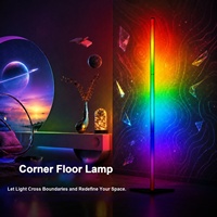 5V USB-Betriebene LED-Stehlampe, Bluetooth-App-Steuerung, Dreistufig Abnehmbar, Musikmodus, Dekorative Schlafzimmer-Ambientebeleuchtung