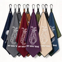 Serviettes de golf en vrac prêtes à offrir, accessoires de golf, serviette de golf en coton avec clip