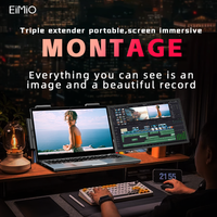 Monitor Portátil Triple Eimio de 14 Pulgadas IPS LCD con Puerto Tipo-C para Laptop, Altavoz Integrado, Extensor de Pantalla Dual para Laptop 1080p OEM