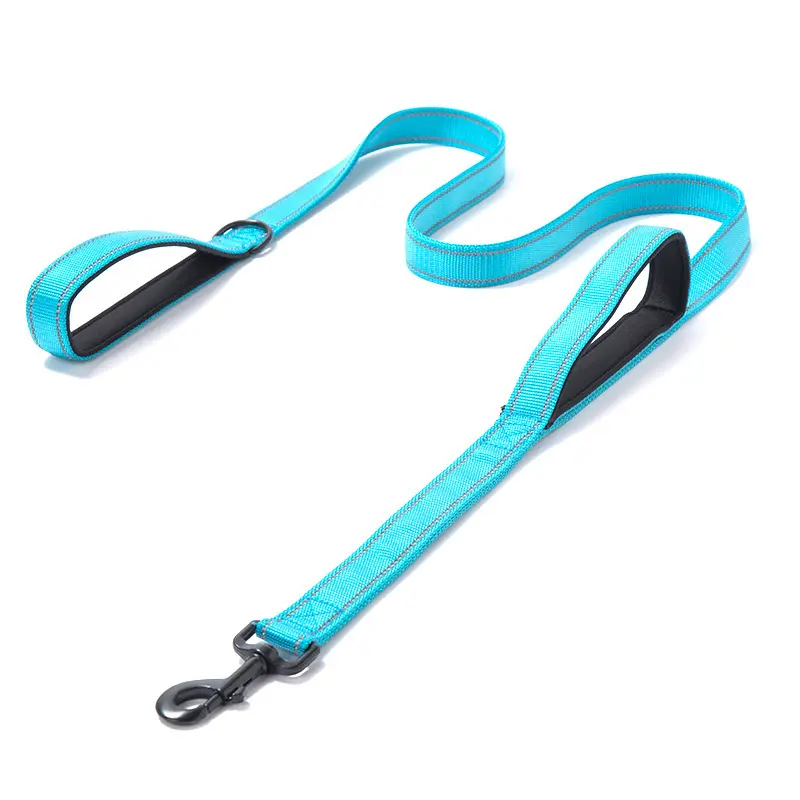 Hot selling dog leash portable large and medium-sized dog lead rope double thickened nylon reflective dog leash