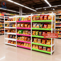 Étagère en acier métallique à grain de bois moderne de haute qualité présentoir de comptoir en bois avec cintre