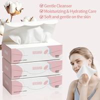 Serviettes nettoyantes jetables en coton 100% personnalisées en boîte, douces et absorbantes, pour étudiants et enfants, en tissu non tissé