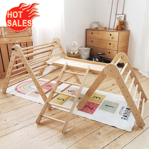 Xiair Montessori Wooden Kids Pickler Triangle With Ramp Transformable Climbing Frame Indoor Pickler Dreieck Playground Equipment