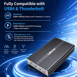 USB4 Dual Port 25G SFP28 Network Adapter Thunderbolt 5/4/3 Compatible 25GbE Fiber NIC Mac/<b>Windows</b> <b>Laptop</b> External Video Ultimate - Product Image 6