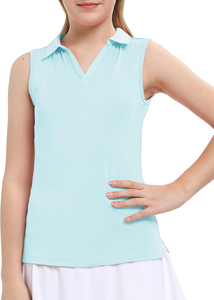 Polo Senza Maniche di Alta Qualità per Ragazze Sportive UPF 50+ Leggere e ad Asciugatura Rapida per Golf, Tennis, Equitazione e Allenamenti - Product Image 2