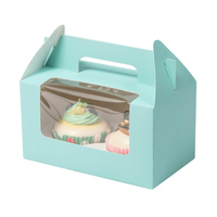 Vente en gros mini papier de luxe pâtisserie pâtisserie coupe gâteau cupcake muffin boîte emballage pour muffins avec fenêtre