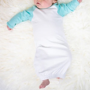 Newborn Baby Customized Color Blocked Sleeveless Summer Unisex Sleeping <b>Bag</b> Skirt with Button Closure Polyester/Cotton - Product Image 3