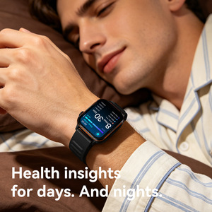 Montre connectée unisexe étanche 3ATM avec IA vocale intégrée, appels Bluetooth, <span class=keywords><strong>test</strong></span> <span class=keywords><strong>de</strong></span> fréquence cardiaque, contrôle à distance, suivi <span class=keywords><strong>de</strong></span> la santé féminine - Product Image 3