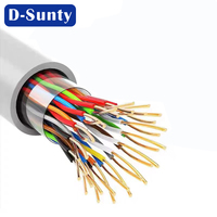 Cable Telefónico de 2, 10 y 20 Pares, Cable de Línea Telefónica de 0.5mm, Código de Color de Telecomunicaciones, 50 Pares, Cable Telefónico Subterráneo HYA