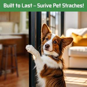 Moustiquaire magnétique auto-fermante en fibre de verre de qualité supérieure pour porte - Product Image 3