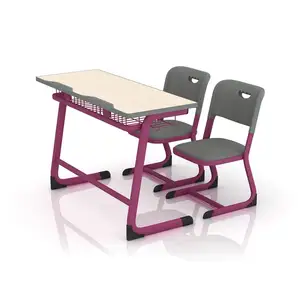 โต๊ะและเก้าอี้ไม้แบบเดี่ยวสำหรับนักเรียนเฟอร์นิเจอร์โรงเรียนประถมแบบสั่งทำ