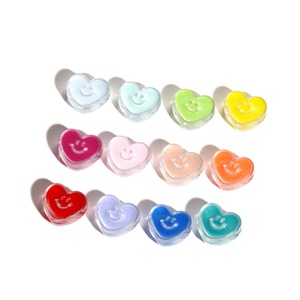 Cuentas acrílicas en forma de corazón de 12 mm con efecto de goteo de aceite, cuentas dispersas para manualidades y fabricación de joyería. - Product Image 1