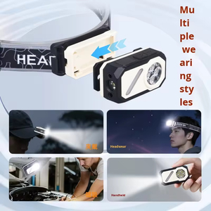 JF Mini LED Headlamp with Strong <b>Light</b> Multifunctional Sensor Type-C Charging Digital Display Magnetic Clip - Product Image 5
