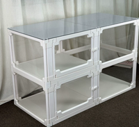 Clôture et cage pour animaux de compagnie d'intérieur à double couche transparente en ABS PET mobile sans fermeture pour chiens et chats