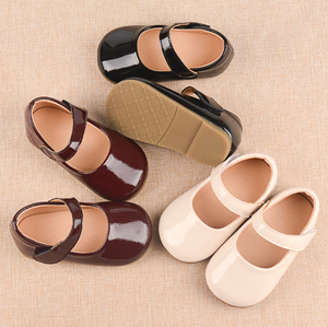 Chaussures de princesse personnalisées pour filles, en cuir verni noir, petites chaussures en cuir pour bébés filles, semelles souples, chaussures de cérémonie pour bébés - Product Image 3