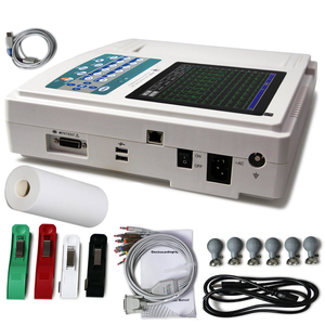 Appareil ECG portable à 12 canaux avec interprétation, impression thermique, écran tactile <span class=keywords><strong>et</strong></span> batterie longue durée pour clinique - Product Image 1