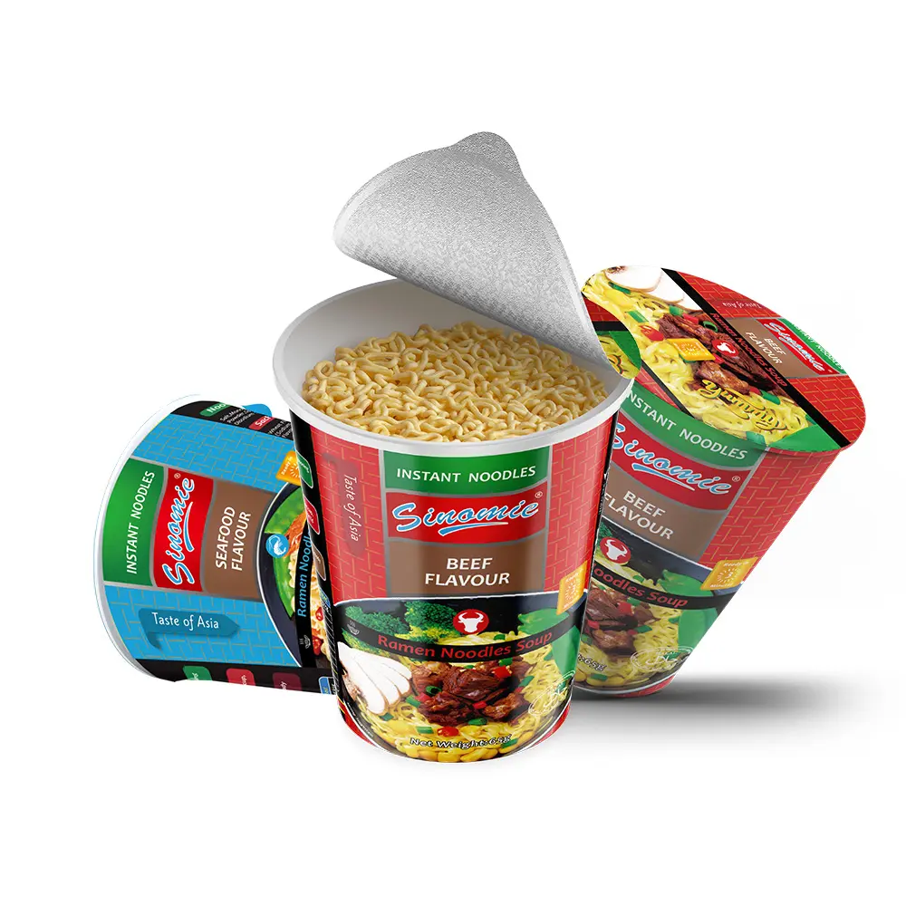 Venta al por mayor de harina de trigo, fideos indomi, sabor a verduras, fideos halal, etiqueta privada instantánea, taza OEM de fideos instantáneos