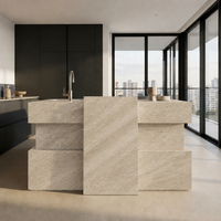 Grande dalle souple et flexible avec installation facile, durable et imperméable, design moderne étoilé pour la salle de bain et la décoration intérieure