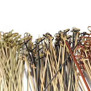 Bamboo Sticks Restaurantware Looped Knot End Cocktails Picks Sticks Bamboo