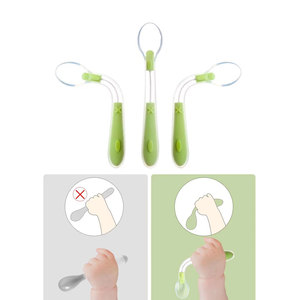 Cucharas de Silicona Orgánica para Alimentación, Material Libre de BPA, <span class=keywords><strong>Cabeza</strong></span> Suave, Juego de Cucharas de Seguridad para Alimentar Bebés, Juego de Cucharas para Comer para Niños - Product Image 2