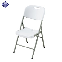 Chaises en plastique d'extérieur en gros pour événements, fêtes, jardins, chaises pliantes en plastique blanc portables