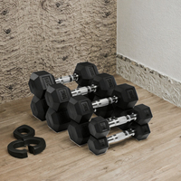 Fitness Néoprène Poids Gym Fixe Caoutchouc Enduit Hex Haltère Extrait Mots-clés Haltères