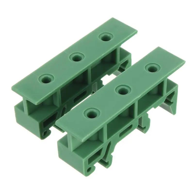 Support de circuit imprimé et Support sur rail DIN, 1 paire, 35mm, adaptateurs de montage, pieds en plastique pour LxW <100mm, PCB ou relais