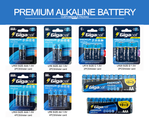 GigaCell Dry <span class=keywords><strong>Battery</strong></span> 1,5 V Super Alkaline LR6 Tamaño <span class=keywords><strong>AA</strong></span> Batería con tarjeta retráctil OEM Batería Marcas Juguetes educativos - Product Image 4