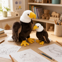Peluche réaliste d'aigle chauve avec fonction anti-stress pour la décoration intérieure