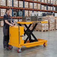 JIALITE Modell DP 500KG 2M Elektrische Hydraulische Mobile Scherenhebebühne Kohlenstoffstahl Hebeplattformwagen für Mehrere Branchen