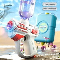 Pistolet à eau électrique en plastique pour enfants de 4 à 6 ans, jeu de tir estival, pistolet à eau automatique avec lumières colorées