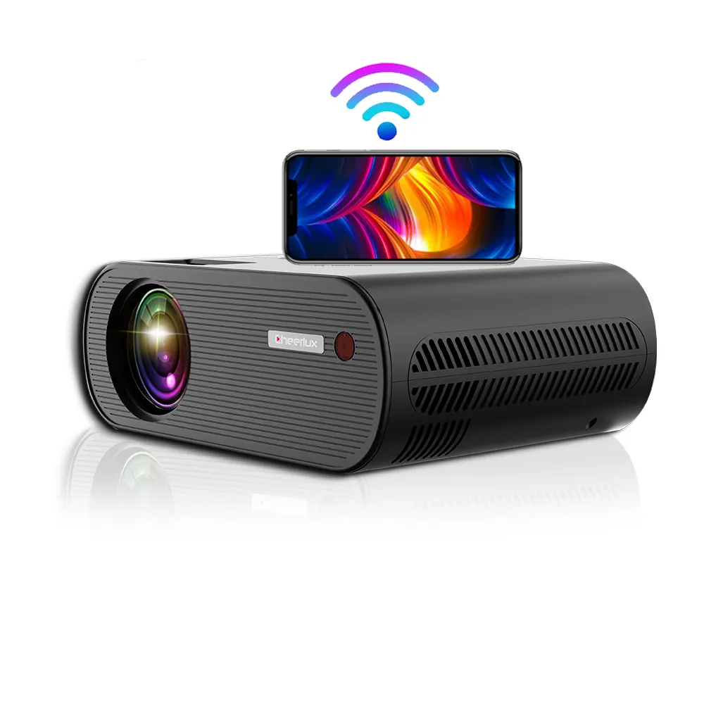 Беспроводной проектор CHEERLUX C10, HD проектор с поддержкой 1080p, светодиодный ЖК-дисплей для домашнего кинотеатра, игр, проектор для смартфона, Маленький Смарт-проектор с Wi-Fi