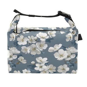 Sac à déjeuner personnalisé motif léopard rose tropical Hawaï, sac isotherme, sac de pique-nique scolaire en plein air - Product Image 1
