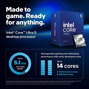Procesador de Escritorio Core Ultra 5 225f, 10 Núcleos (6 P-cores + 4 E-cores), hasta 4.9 GHz, LGA 1851, Paquete al por Mayor para Juegos y Productividad - Product Image 5