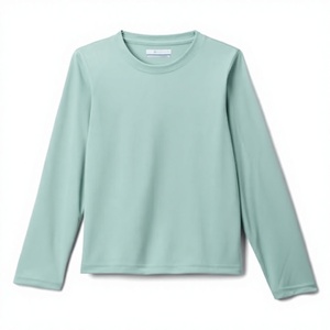 Camiseta Unisex de Manga Larga, Color Sólido, Protección Solar UPF 50, Secado Rápido, Estampado Digital, Cierre con Botones, Verde Menta, 160g - Product Image 2