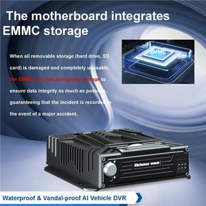 MDVR de 8 Canales H.265, Video en Tiempo Real, <span class=keywords><strong>CCTV</strong></span> de 8 Canales, 4G, GPS, Sistema de Cámara MDVR Móvil para Camiones, ADAS, DSM, BSD, Autobús, Automóvil - Product Image 6