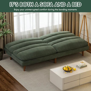 Sofá cama Seccional de terciopelo de madera modular moderno y elegante, característica extensible, espuma de alta densidad para apartamentos de Villa - Product Image 6